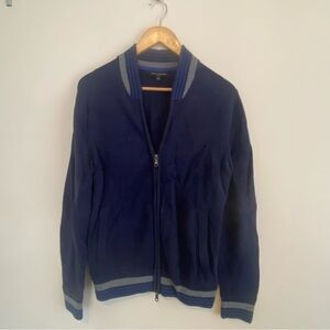 Banana Republic Men’s Size M Cotton Navy Blue Zip-Up Cardigan